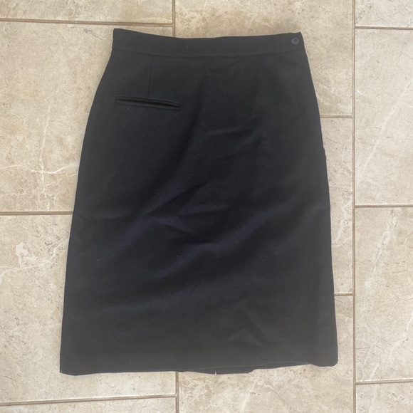 Robyn Meredith USA Vintage Black Wool Midi Skirt - Picture 1 of 4